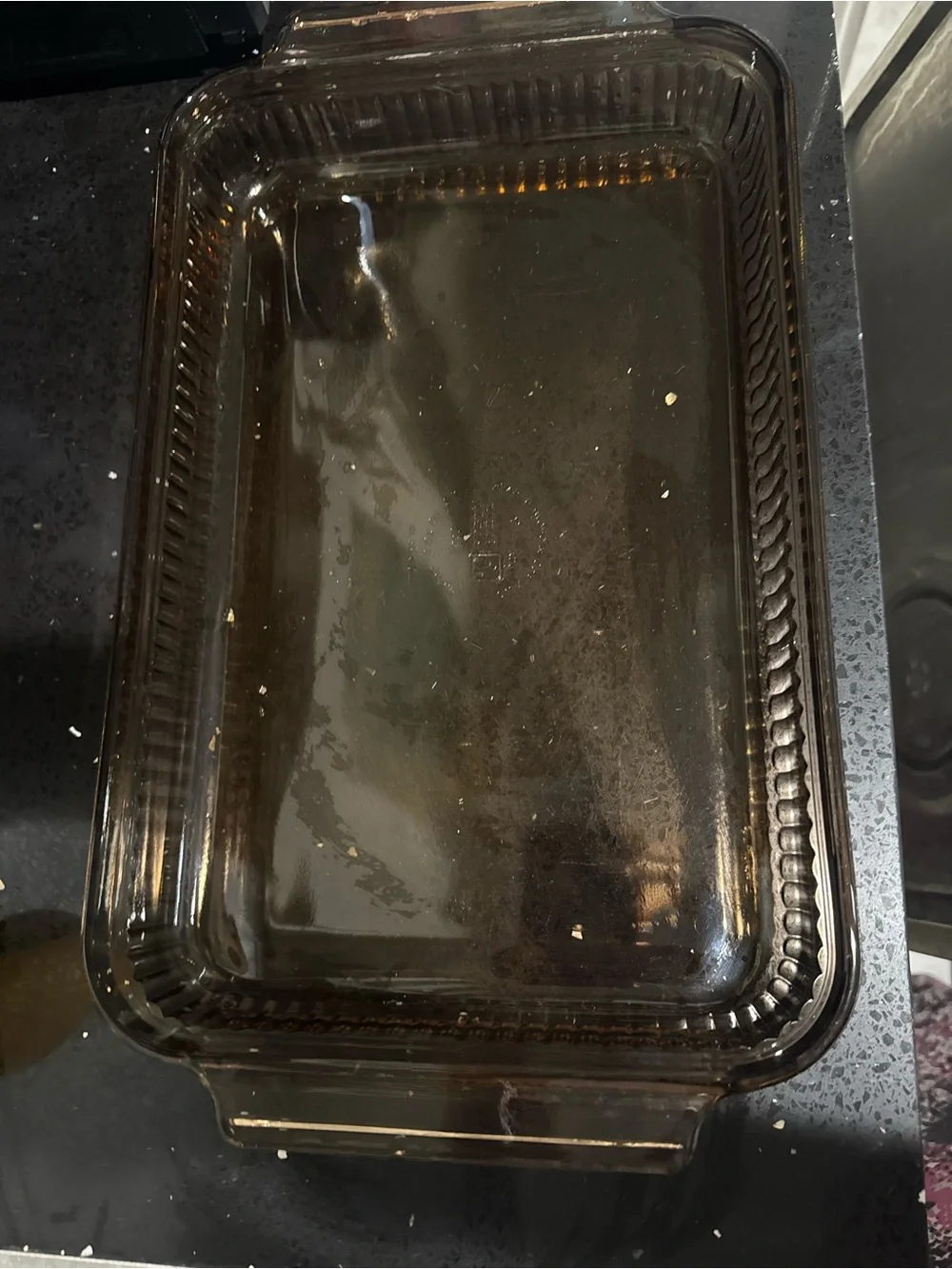 Smoky Brown Glass Baking Dish